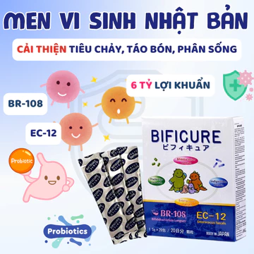 Men Vi Sinh Cho Bé Bificure Nhật Bản - Men Vi Sinh, Bổ Sung Lợi Khuẩn, Hỗ Trợ Tiêu Hoá Tốt, Ngăn Đầy Bụng, (20 Gói)