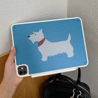 Vỏ cứng Acrylic Tuya Blue Puppy Cover cho Mini6 Mini7 A17Pro IPad 5 6 7 8 9 10 11 A16 Air 2 3 4 5 6 Air 11 M2 Pro10.5 10.2 "Pro11 2018 2020 2021 2022 M4 Pro13 2024 2025