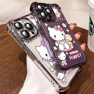 Ốp Điện Thoại Tranh Hồng Fashion Cat Cho Realme C63 C60 C75 GT7 Pro C51 C53 C55 C35 C33 C31 C30 C30S C11 Note 50 Narzo 50i 50A Prime Trong Suốt Bảo Vệ Toàn Diện Vỏ Mềm Chống Sốc