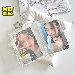 MeiShao Acrylic Kpop Hộp Đựng Thẻ Ảnh Chống Mất Móc Khóa 3 Inch INS Trong Suốt Thần Tượng Bảo Vệ Túi Xe Buýt Thẻ Tay Cung Cấp