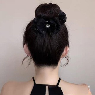 Kẹp Cá Mập MIKYCO, Kẹp Tóc Nơ Lưới Thanh Lịch, Kẹp Bím Tóc Đuôi Ngựa Màu Trơn Thời Trang Nữ
