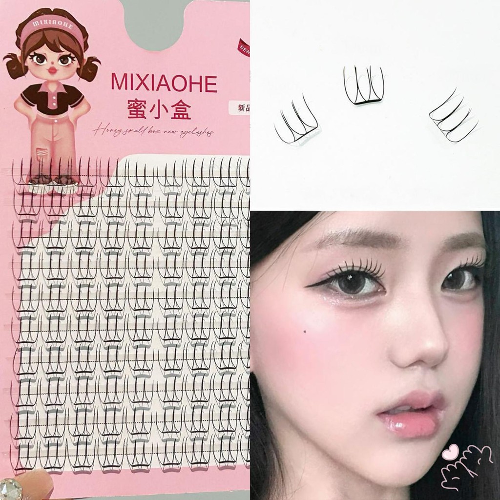 IOIIK -- Hình chữ U Cosplay Manga Lông mi dày dặn trông Lông mi giả lông mi thoải mái khi mặc cả ngày