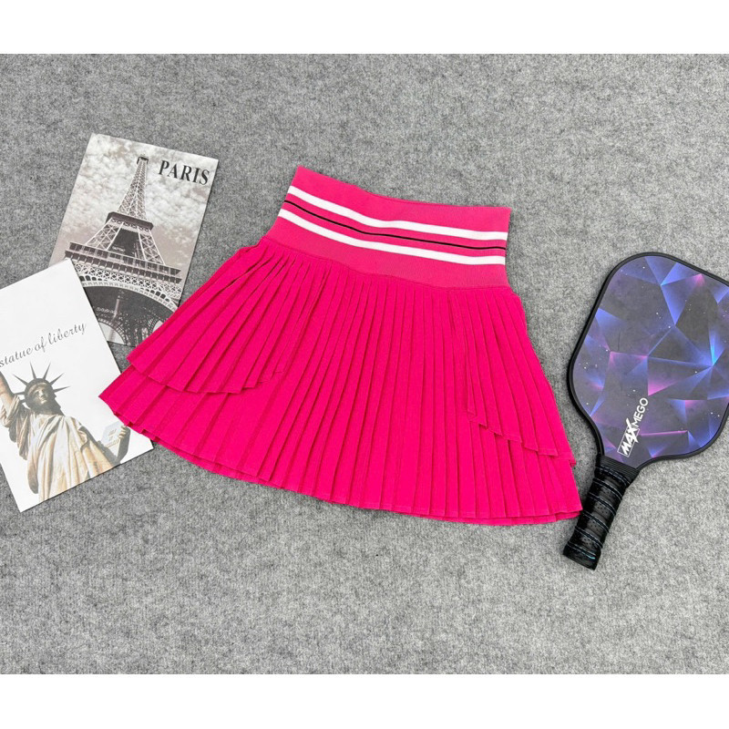 [ PICKLEBALL NEW ] Váy xếp ly cạp dệt Thể Thao, Pickleball, Tennis Nữ Chất Thun lulu Quảng Châu Cao Cấp