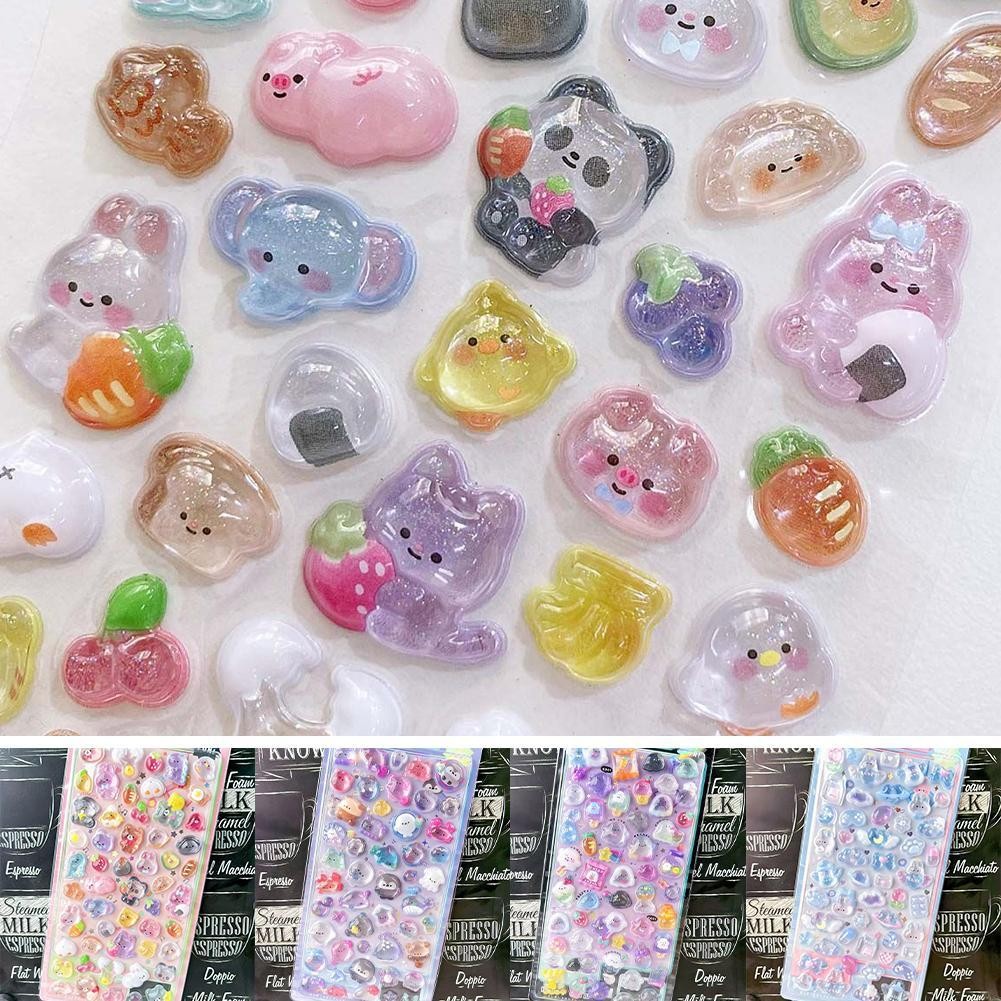 Động Vật Dễ Thương Kẹo Thỏ Thả 3d Giảm Miếng Dán Móng Tay Thẩm Mỹ Dán Tự Làm Miếng Dán Nhật Ký H0i2