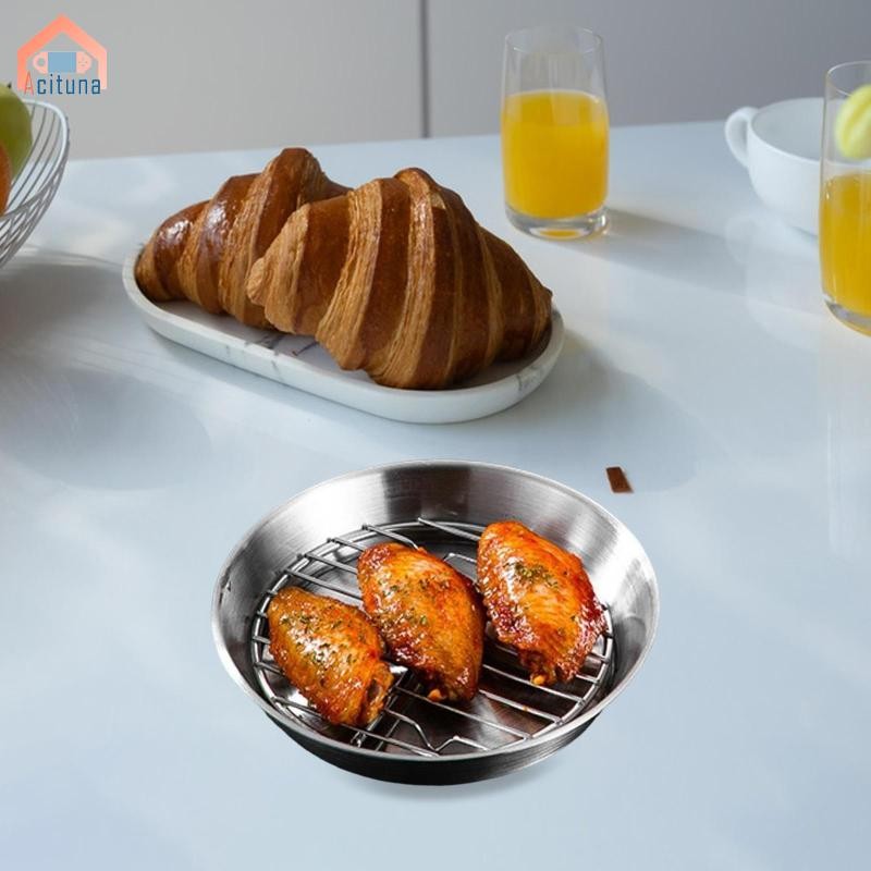 Bộ chảo nướng và giá đỡ Bộ bát đĩa nhỏ giọt dầu Bộ chảo và giỏ nướng ngoài trời