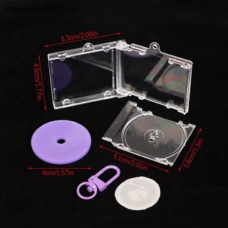 [Mới] Móc khóa hộp đựng CD Album trống NFC có nhãn dán NFC Máy nghe nhạc CD Móc khóa ngoại vi Hộp đựng chìa khóa Album kỷ niệm Hộp đựng chìa khóa Túi DIY.