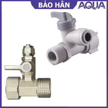 Van cấp máy lọc nước, Van chia nước đầu nguồn - Khẩu khoá ren 21 ra ống 10mm 6mm - Linh kiện máy lọc nước