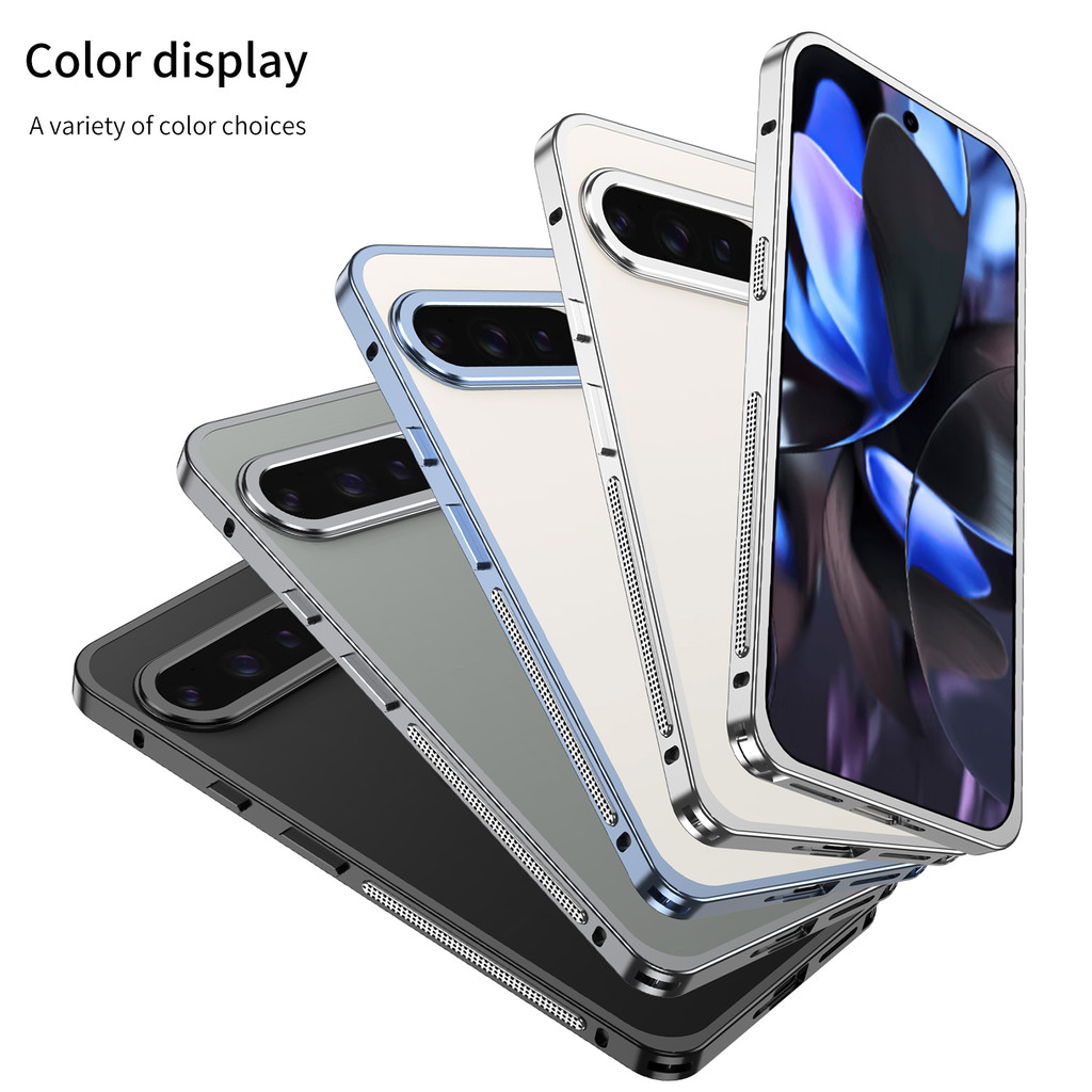 Dành Cho Google Pixel 8 9 10 Pro XL 9A 9pro Khung Hợp Kim Nhôm Hàng Không Ốp Lưng Điện Thoại Ống Kính Kim Loại Tản Nhiệt Vỏ Chống Sốc