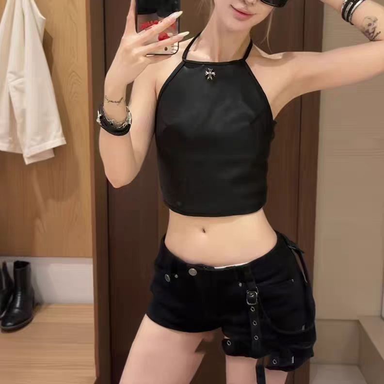 Milyfashion Pure Desire Cross Halter Cổ Dây Đeo chéo Sling Bụng Túi Slim-fit