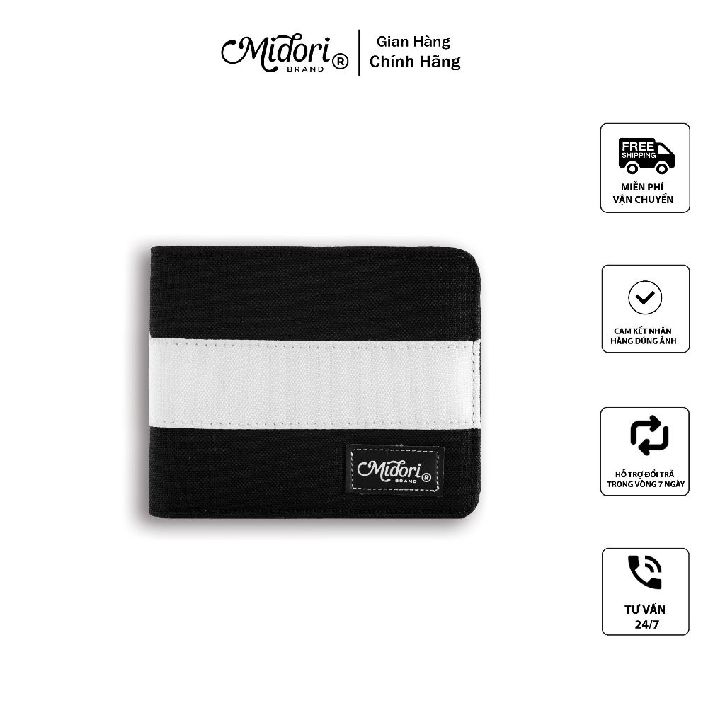 Ví Vải FLAG Nam Nữ Polyester Siêu Bền Đẹp Chống Nước Unisex local brand chính hãng Midori For Man