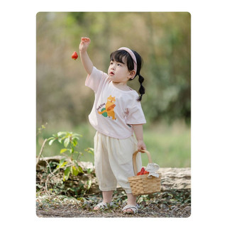 Quần cotton bé gái mùa hè chống muỗi, ống rộng thoải mái, kiểu đèn lồng chín điểm