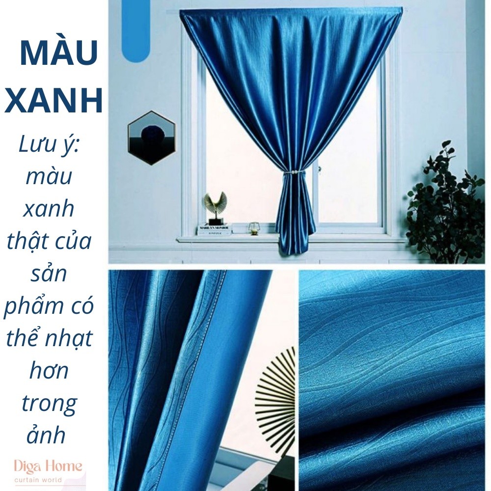 Rèm Dán Tường Cửa Sổ,Rèm Cửa Trang Trí-Không Cần Khoan Vô Cùng Tiện Lợi, Chất Liệu Vải Cản Sáng Tốt