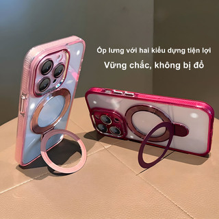 Ốp lưng chống rơi iPhone, không ố vàng, kèm giá đỡ nam châm – Cho iPhone 14 15 16 Pro Max