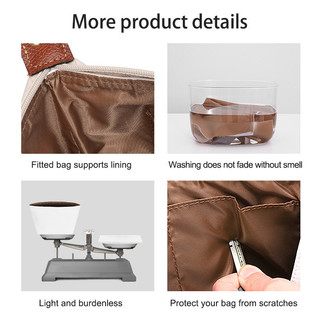 Lớp lót giấy DuPont chống nước có khóa kéo, phù hợp cho túi xách Longchamp S/M/L, túi đựng bên trong, phụ kiện định hình