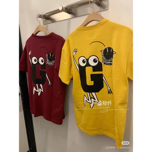 Bán Nhật Bản Guess100% Cotton Cao Cấp Áo Thun Tay Ngắn Họa Tiết Lưng In Hình Nam Nữ Cùng Cổ Tròn Áo Thun 610 0608