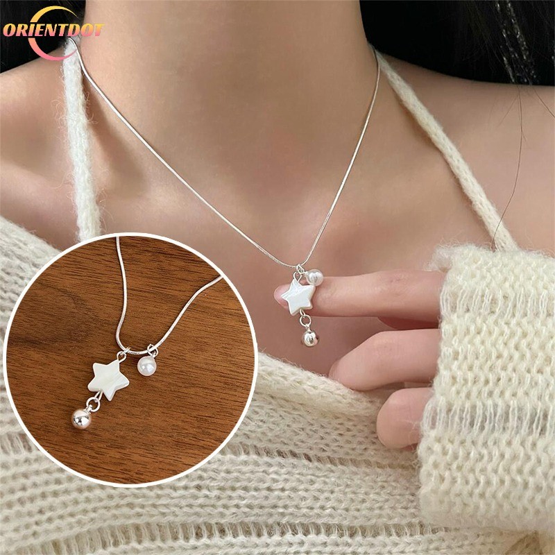 1 / 2 Chiếc Phong Cách Pháp Thanh Lịch Có Thể Điều Chỉnh Vỏ Ngôi Sao Vòng Cổ - Hợp Kim Xương Đòn Dây Chuyền