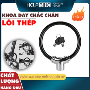 Khoá dây chống trộm xe đạp, xe máy, Khoá xe đạp có chìa lõi thép chắc chắn và an toàn -hbx
