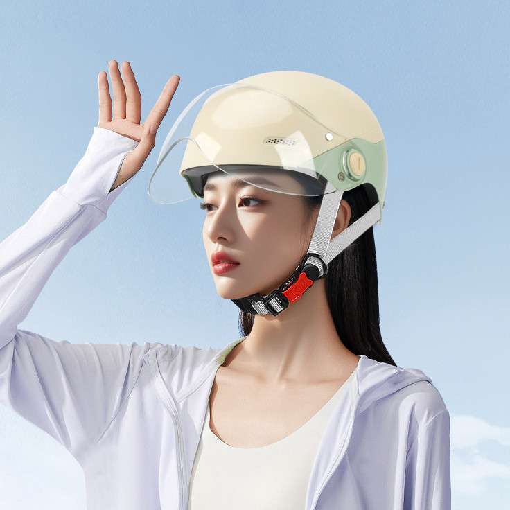 Mũ bảo hiểm xe máy hạng A thời trang, Mũ bảo hiểm nam / nữ, Đa năng bốn mùa, Chất liệu ABS, Giá trị có phụ kiện xe máy，nón bảo hiểm con heo，helmet fullface