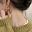 S925 Bạc Thời Trang Xoắn Chữ Thập Bông Tai Nữ Đơn Giản Độc Đáo