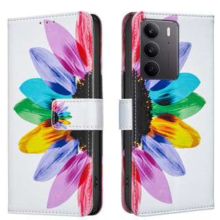 Ốp Lưng TPU Lật Cho Samsung Galaxy A14 A24 A34 A54 A13 A33 A53 A52 A52s A56 5G A72 A12 A04 A04s Bao Da PU In Nhiều Màu Sắc Ví Từ Tính Có Khe Cắm Thẻ Vỏ Đứng