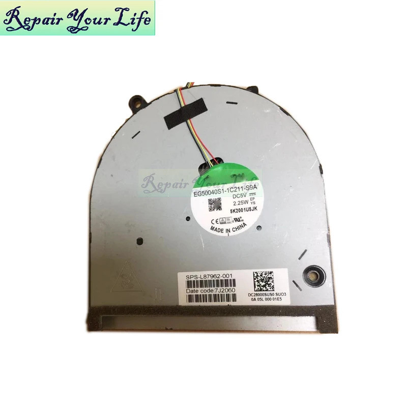 Quạt làm mát máy tính xách tay 5V cho HP ENVY 17-CG 17m-CG TPN-C146 17-cg1356 L87962 L87961-001 Bộ xử lý Quạt card đồ họa Mới