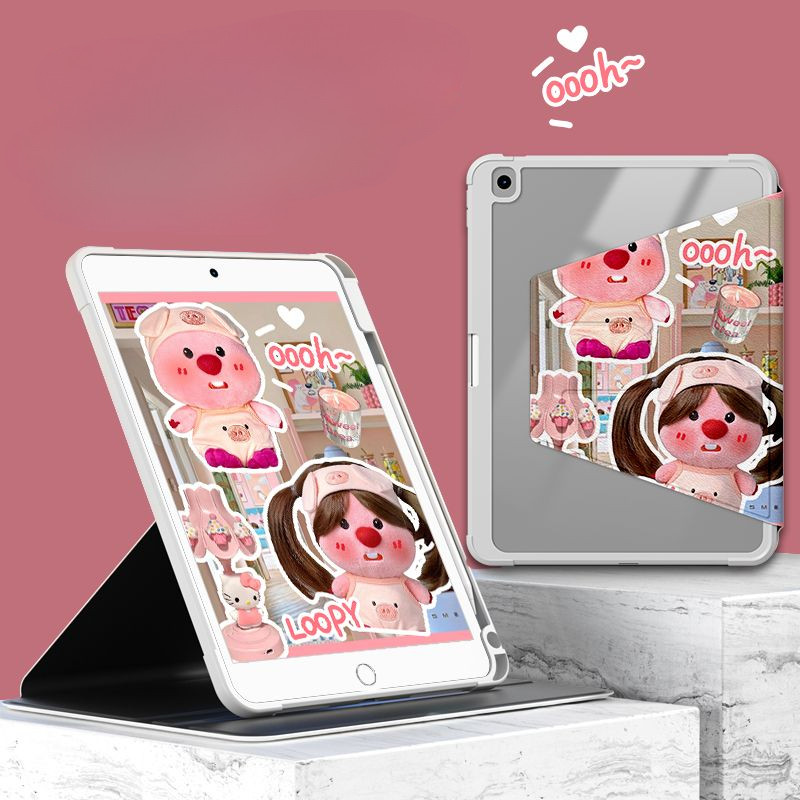 Ốp bảo vệ cho Samsung Galaxy S10 FE + Tab S6 lite 2024 Tab A7 lite 8.7inch S9 FE + A9 + S7 + / S8 + / S7FE S10ULTRA Vỏ máy tính bảng xoay 360 độ