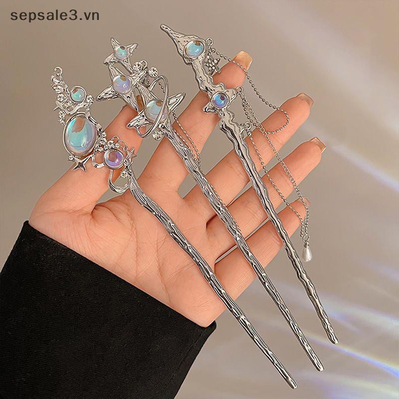 # sepsale # Kẹp tóc phong cách Trung Quốc cổ điển Que tóc thủ công dành cho nữ Cô gái Kẹp tóc tinh tế Phụ kiện tóc đa năng Quà tặng.