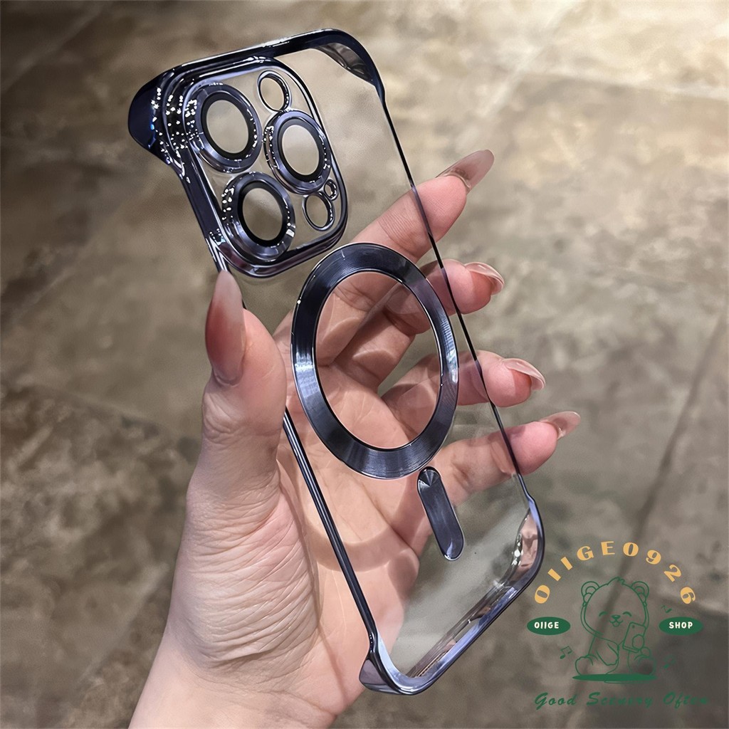 Mạ siêu mỏng từ tính Vỏ điện thoại iphone16 Pro Max 15 14 13 12 11 vỏ cho vỏ iPhone PC Vỏ cứng chống sốc