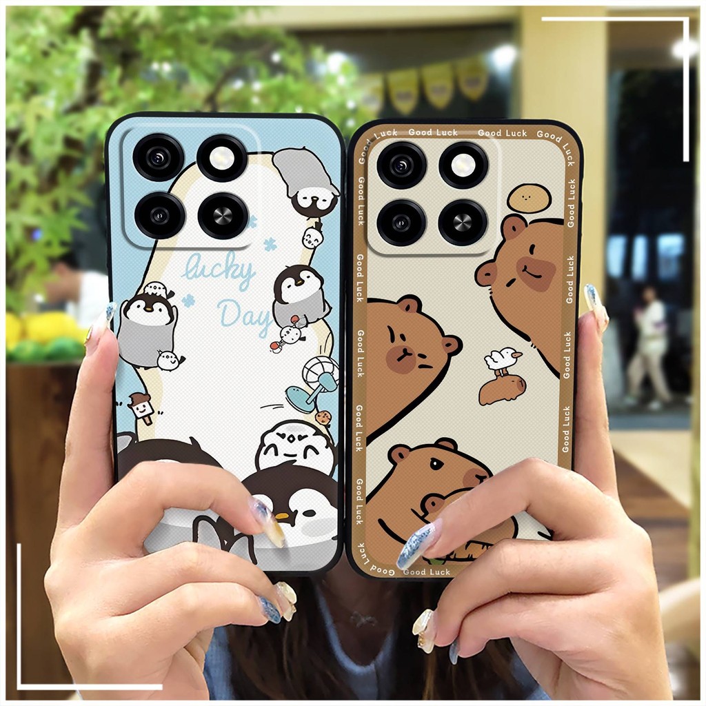 Ốp Lưng Mềm ZTE Blade A35/A55, thiết kế hoạt hình động vật, silicone TPU, bảo vệ toàn bộ, bền
