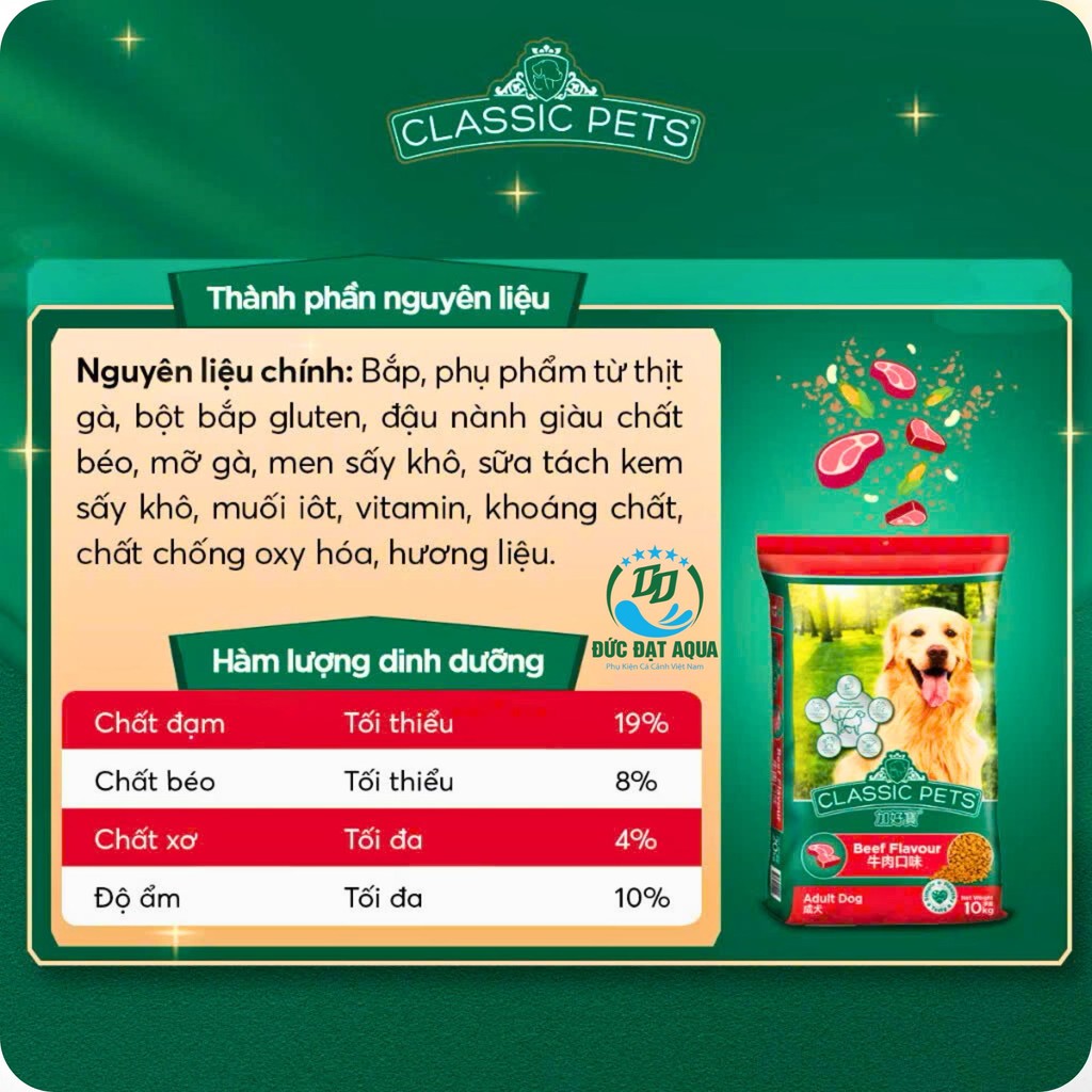 Thức ăn cho chó lớn & chó nhỏ 10kg 25gói Classic - BAO 20KG 50 gói 400g và không chia gói nhập thái 4