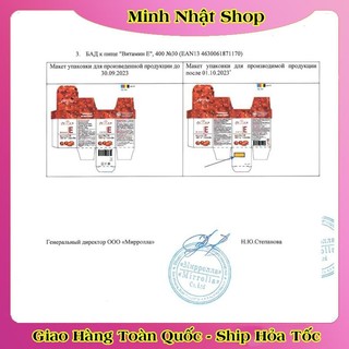 [LỌ THỦY TINH] Vitamin E Đỏ Nga Hàm Lượng 400mg LIFEVIT Giúp Làm Đẹp Da Của NGA