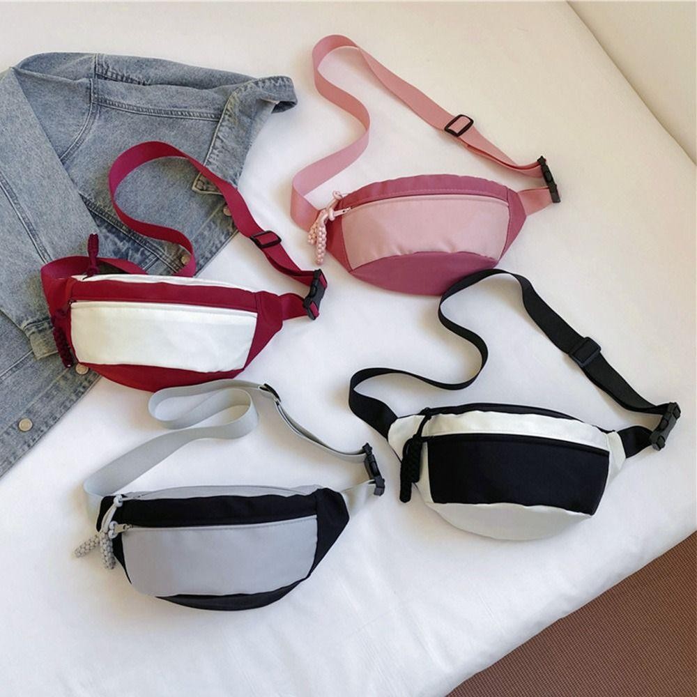Túi đeo thắt lưng HOBBYIN, Túi đeo ngực nữ đa chức năng màu sắc phù hợp, Vải di động Giải trí Túi đeo thắt lưng chạy bộ dung tích lớn Thể thao