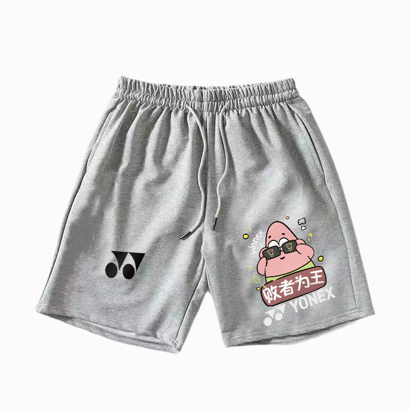 Quần short rộng rãi và thoải mái Yonex mùa hè mới vui nhộn in trang phục cặp đôi quần vợt trẻ em và quần short thể thao tập cầu lông