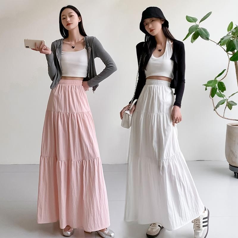 Chân Váy Đũi Lụa Nữ Có Lót Trong, Chân Váy Ba Tầng Mềm Mại Dáng Xòe Dễ Phối Đồ Q027