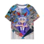 YB1 Umamusume Lọ Lem Màu Xám Oguri Cap Belno Light Full Graphic Áo Thun Mùa Hè Anime Tay Ngắn Top BY1