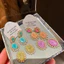 Tính khí đẹp Phong cách mới Zircon Thời trang Bông tai sang trọng nhẹ nhàng thanh lịch
