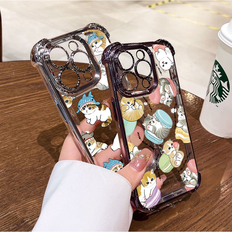 Ốp Lưng Cho Samsung Galaxy A56 A36 A55 A54 A26 A35 A34 A50 A30 A10S A20 A30 A31 A21S S25 Edge Ultra Plus S20FE Vỏ Túi Khí Mifusand Cá Mập Mèo Hoạt Hình Anime Dễ Thương