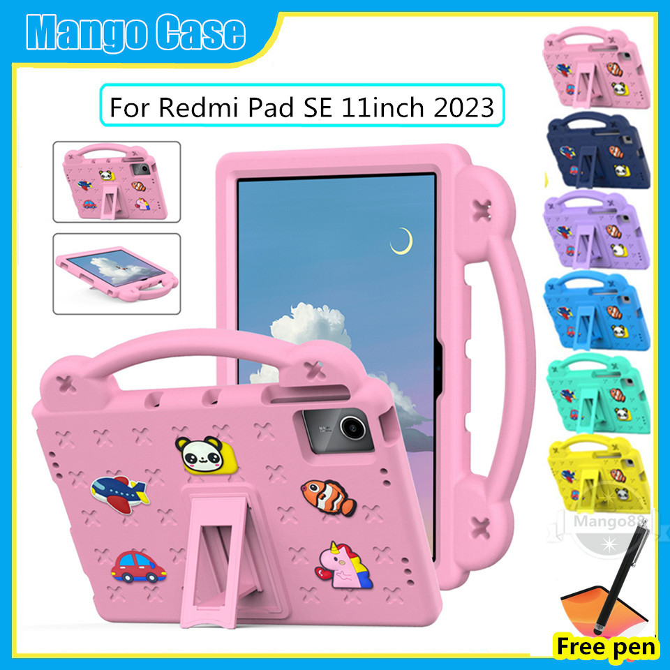 Ốp Lưng Cho Redmi Pad SE 11inch 2023 Vỏ Chất Liệu Bọt EVA Máy Tính Bảng Thân Thiện Với Trẻ Em An Toàn Chống Sốc Bảo Vệ Đứng Vỏ
