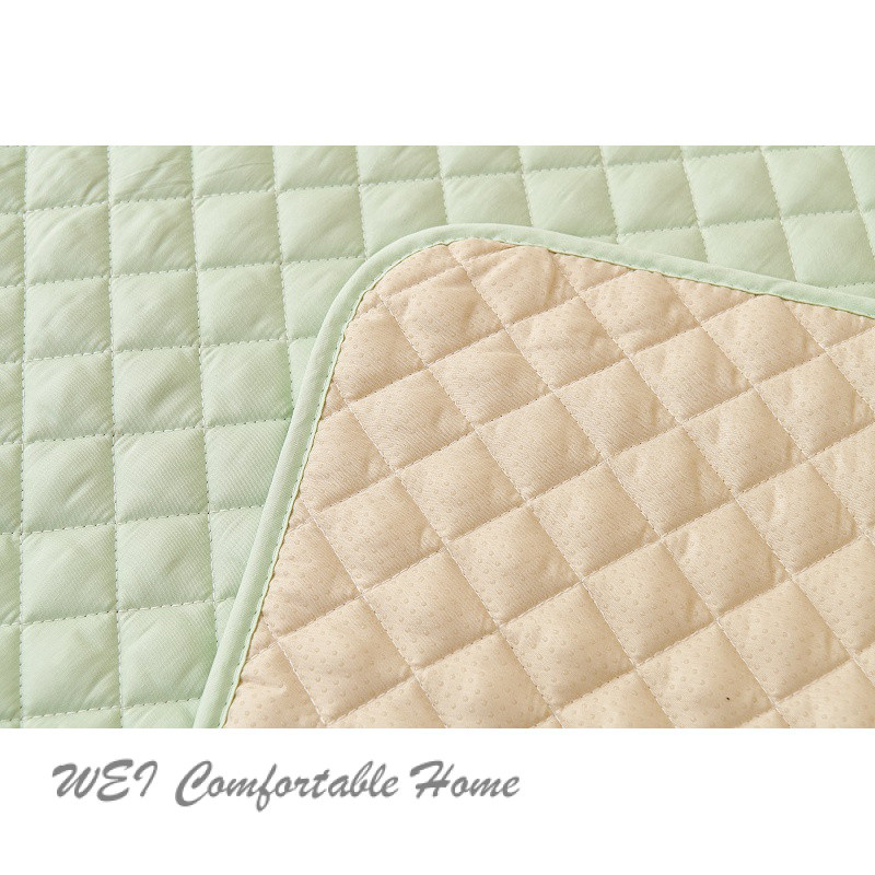 Thảm cotton nguyên chất, không trượt, giặt được, màu đồng nhất, trải sàn phòng ngủ, đầu giường, kiểu Tatami