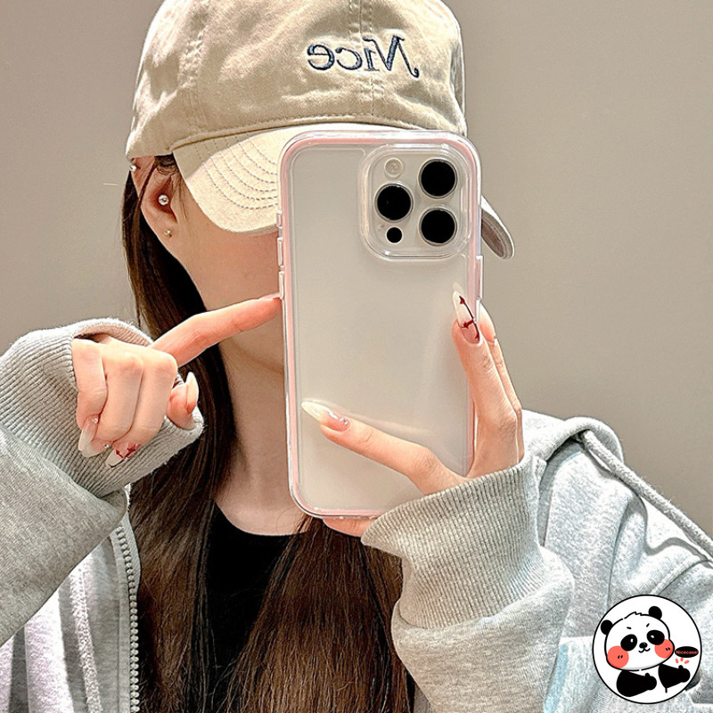 Ốp Điện Thoại Viền Màu Cho Redmi Note 14 13 11 Pro Plus 12 Turbo Pro 11S Pro + 5G 4G Ốp Lưng Sang Trọng Dễ Thương Đơn Giản Trong Suốt Chống Rơi Vỏ Mềm