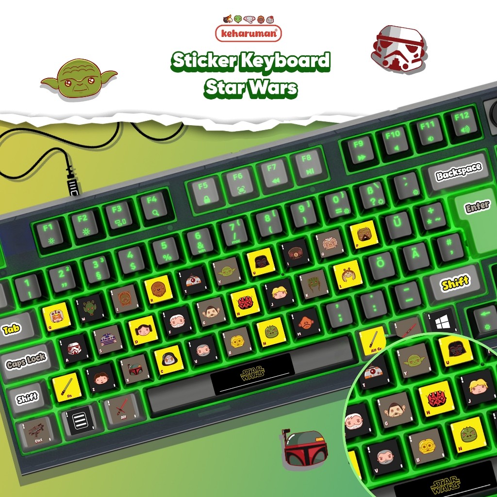 Sticker Bàn Phím Máy Tính Laptop chủ đề Star Wars | Shopee Việt Nam