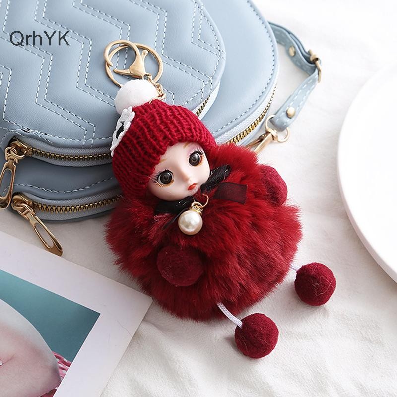 Nhà Máy Thời Trang Dễ Thương Sang Trọng Móc Khóa Giả Rex Mắt To Búp Bê Mặt Dây Chuyền Cho Túi Ô Tô Charm QrhYK