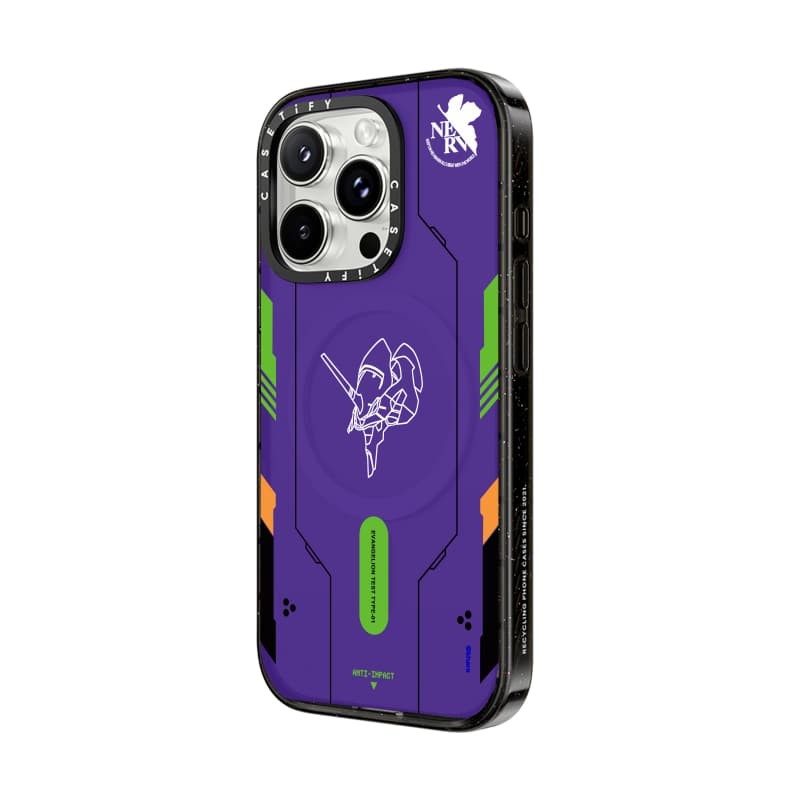 CASECASE X Neon Genesis Evangelion Case Black Edge Peach Haze Cotton Candy Collection Color Clear Hard Case Impact cho Apple iPhone 12 13 14 15 16 Pro Max Plus kèm hộp