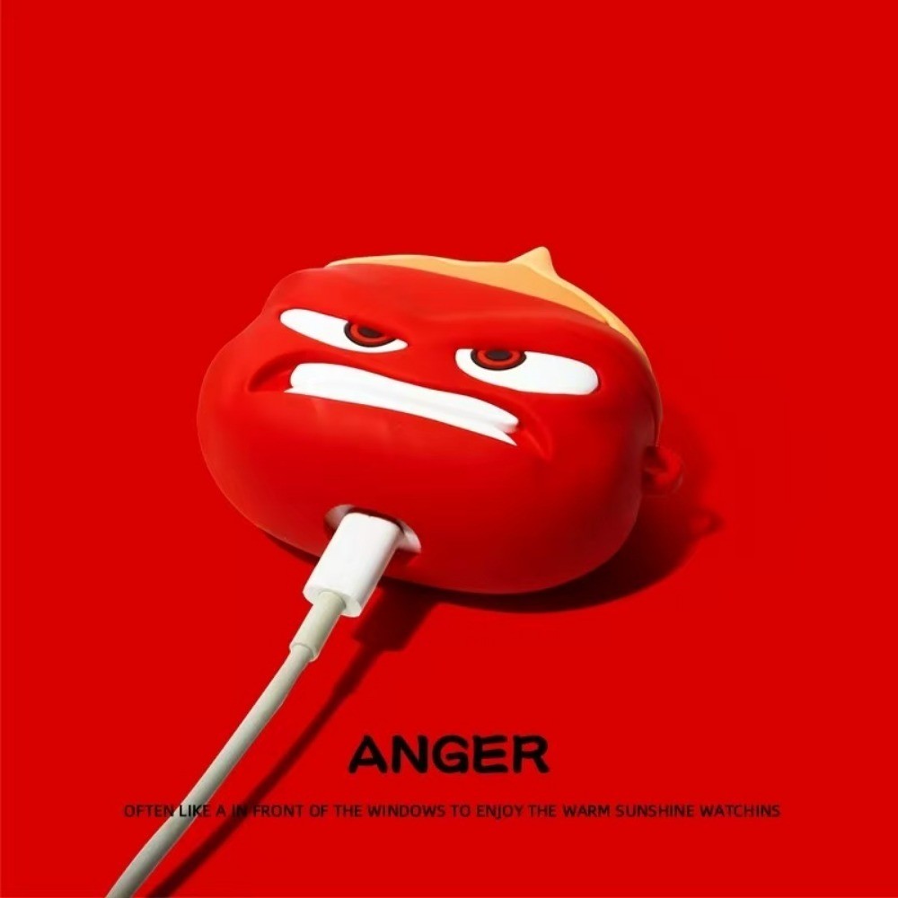 Ốp lưng AirPods Flame Ice Cream + Mặt dây chuyền cho AirPods Pro / Pro2 AirPods 4 / 3 / 2 / 1 Vỏ tai nghe silicon