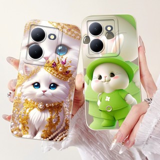 Ốp Bảo Vệ Toàn Diện Cho Vivo Y36 4G V2247 / Y36 5G V2248 / Y27S 4G V2322 / Y27 5G V2302 / Y77T 5G Vỏ Mềm Hoạt Hình Dễ Thương