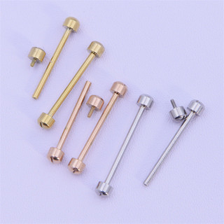 2 Chiếc Đồng Hồ Vít Kết Nối Thanh 14mm 16mm 18mm 20mm 22mm Thanh Thép Không Gỉ Cho Dây Đeo Đồng Hồ Có Rãnh Vít Ống Thanh Thân Phụ Kiện Đồng Hồ Phần Bạc / Vàng / Vàng Hồng