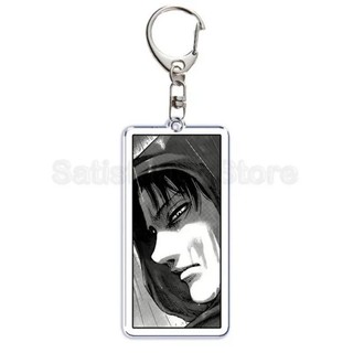 Anime Attacking of The Giants Levi Ackerman Allen Yeager Keychain Pendant Role Playing Double Sided Acrylic Keyring Jew