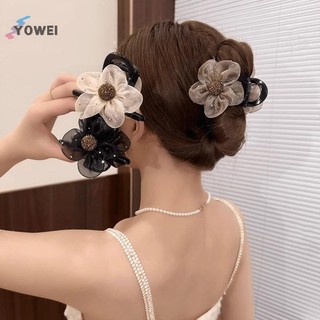 YOWEI Thanh Lịch Kim Cương Giả Hoa Mặt Trời Thời Trang Đuôi Ngựa Vuốt Tóc Cho Nữ Cô Gái Ngọt Ngào Thời Trang Phụ Kiện Tóc Quà Tặng VN