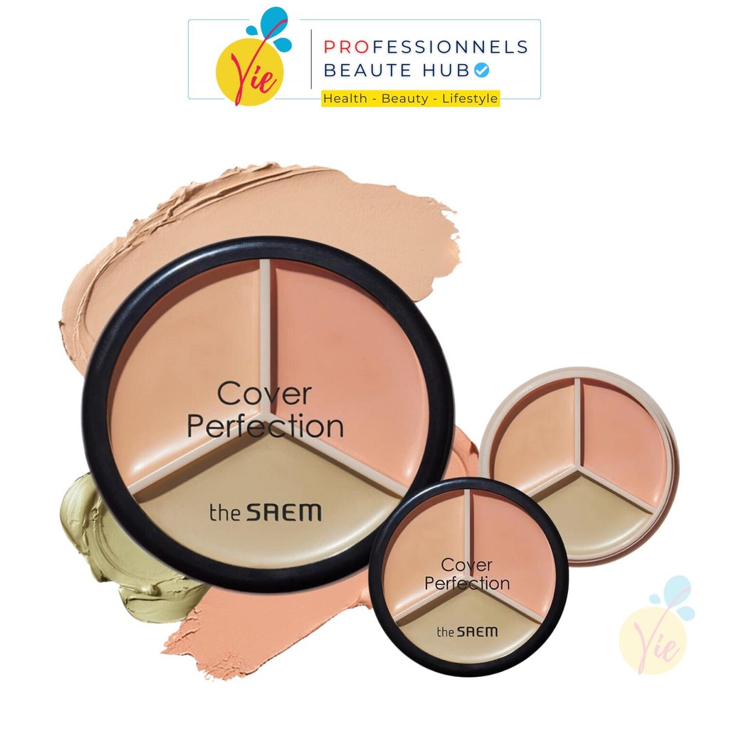 Bảng Che Khuyết Điểm THE SAEM Cover Perfection Triple Pot Triệt Sắc 3 Ô ...