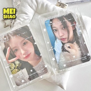 MeiShao Acrylic Kpop Hộp Đựng Thẻ Ảnh Chống Mất Móc Khóa 3 Inch INS Trong Suốt Thần Tượng Bảo Vệ Túi Xe Buýt Thẻ Tay Cung Cấp